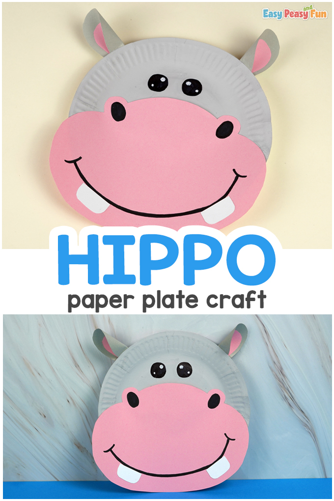 Hippo Paper Plate Craft