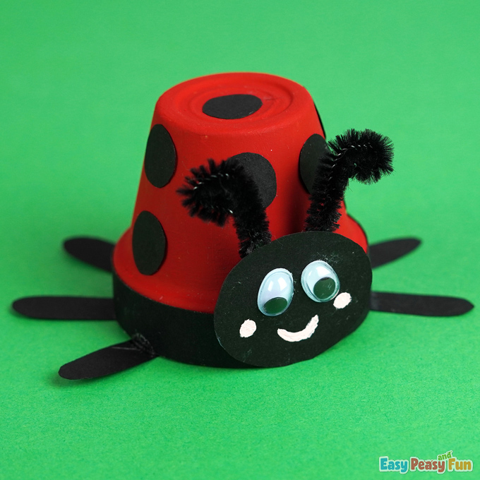 Ladybug Clay Pot Spring Craft