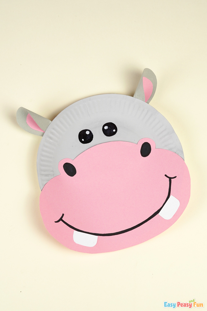 Paper Plate Hippo Craft