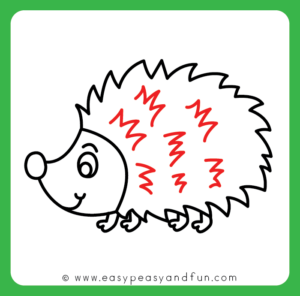 How to Draw a Hedgehog – Step by Step Drawing Tutorial - Easy Peasy and Fun