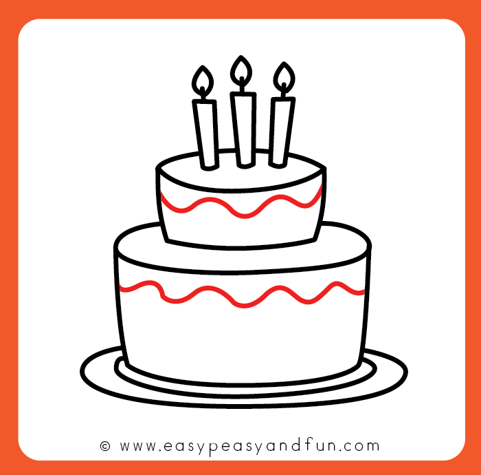 Birthday Cake Drawing (easy) - HelloArtsy-saigonsouth.com.vn