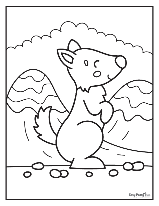 Jumping Wolf Coloring Page