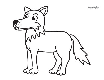 Wolf Coloring Sheet