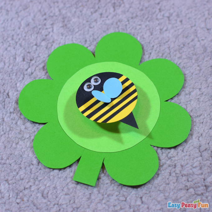 DIY Bee on Flower Paper Card