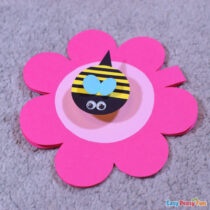Flower Bee Paper Card