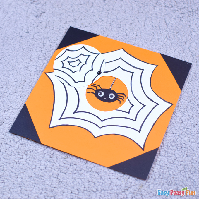 DIY Paper Spider Web Craft