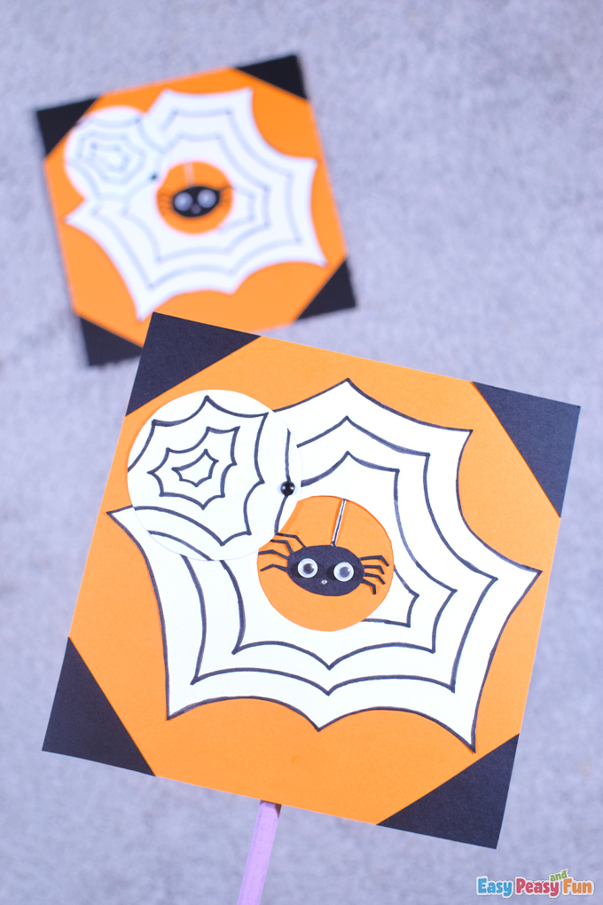 DIY Spider Web Paper Craft