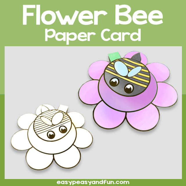 Flower Bee Paper Card