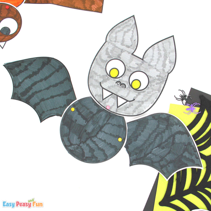 Movable Paper Halloween Bat Craft