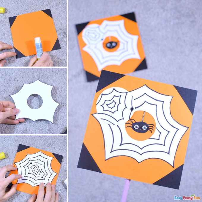 Paper Spider Web Craft Idea