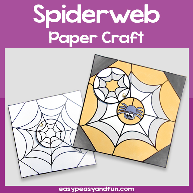 Paper Spiderweb Craft Template