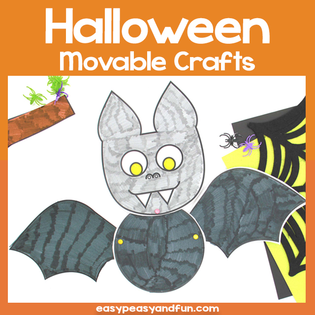 Simple Movable Halloween Crafts Template