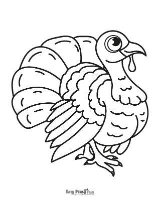 Strutting Turkey Coloring Page