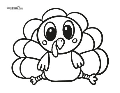 Baby Turkey Coloring Page