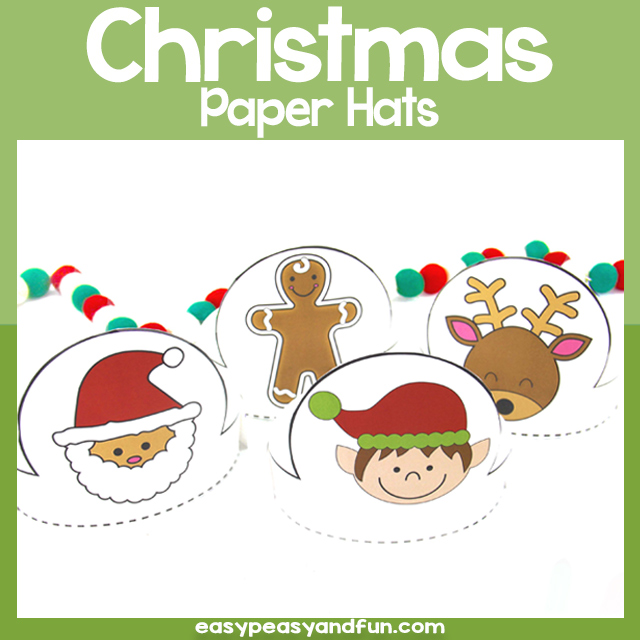 Christmas Paper Crowns Printable Template