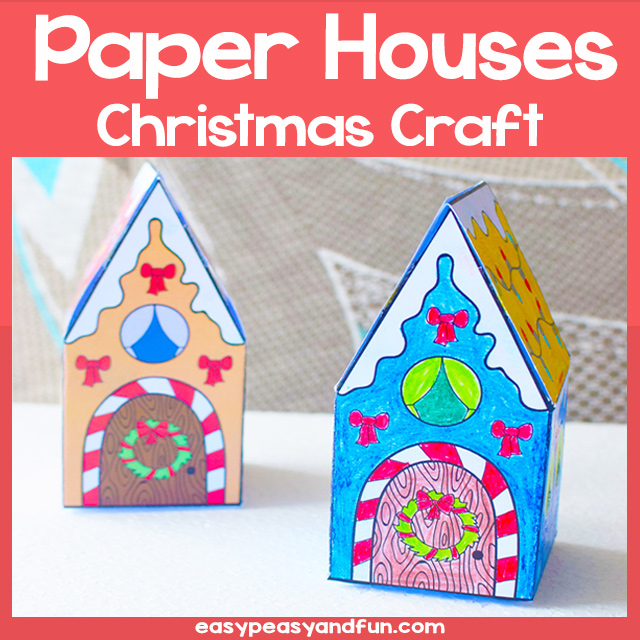 Christmas Paper House Crafts