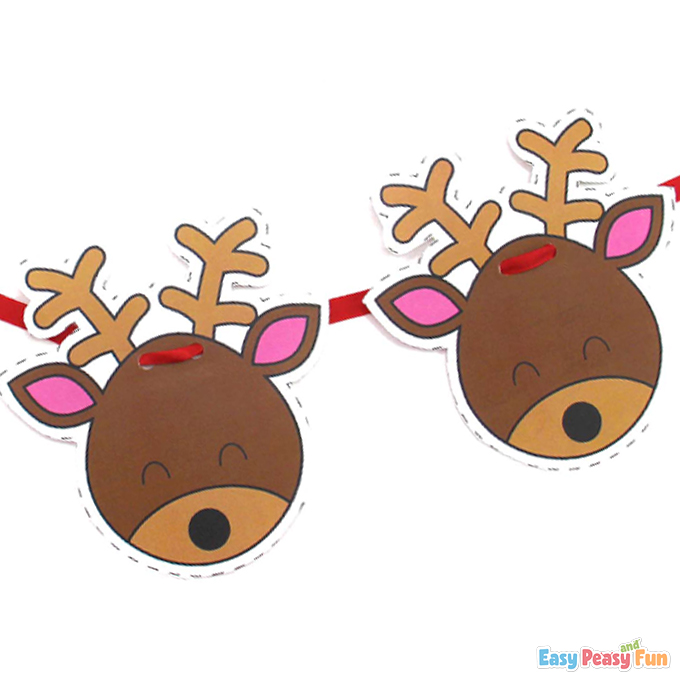 DIIY reindeer paper wreath