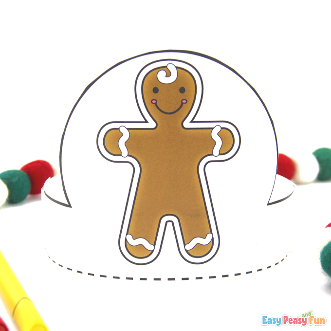 Gingerbread Man Christmas Paper Hat Craft