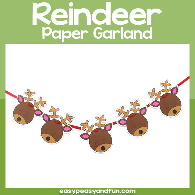 paper reindeer wreath