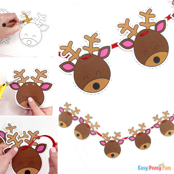 Paper Reindeer Wreath Ideas