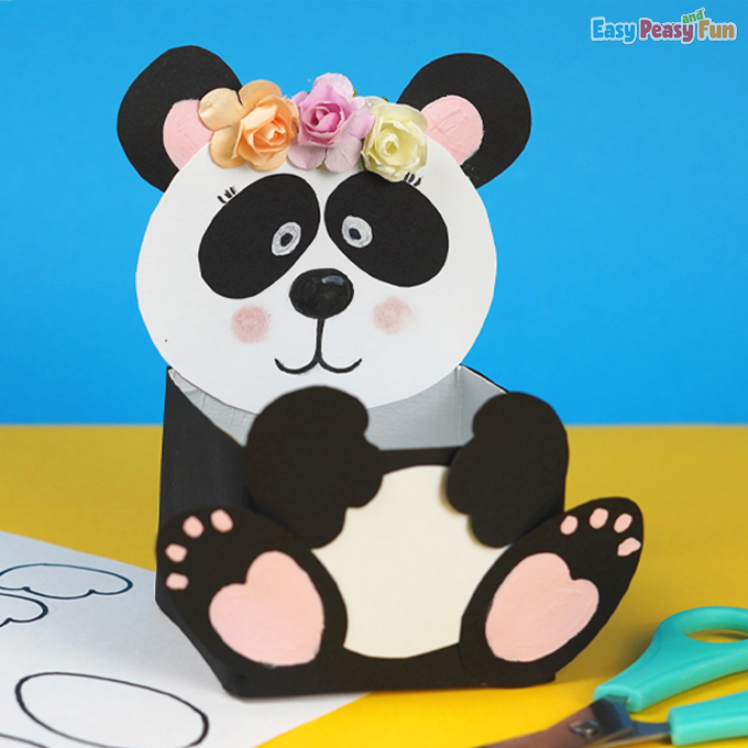 DIY Panda Candy Box Paper Craft