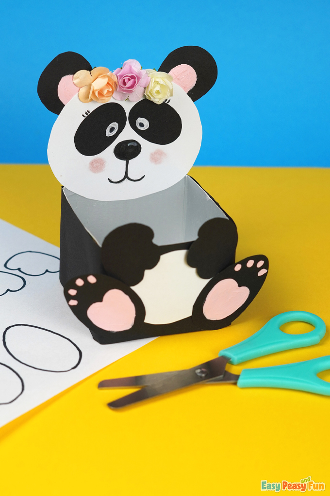 DIY Panda Paper Box Craft