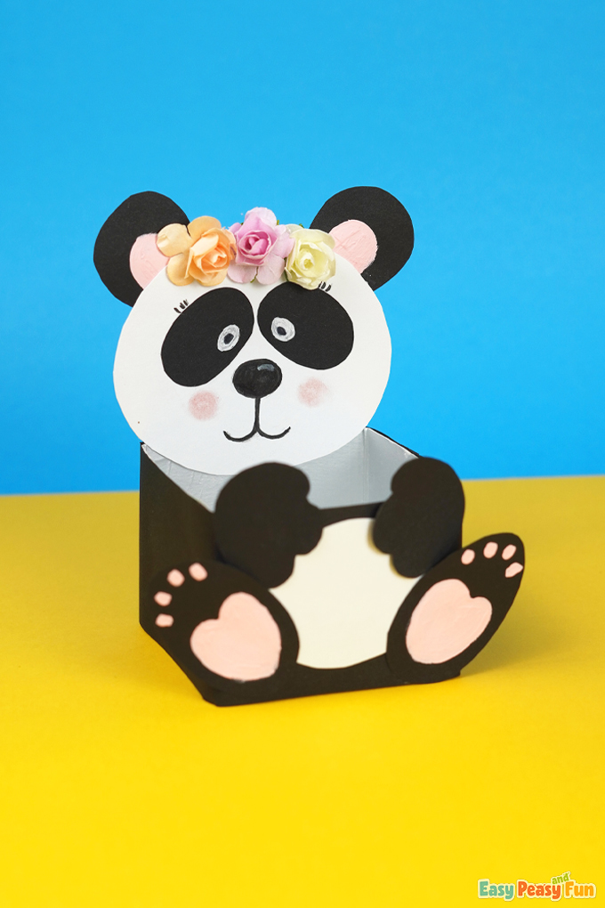 DIY Paper Panda Candy Box