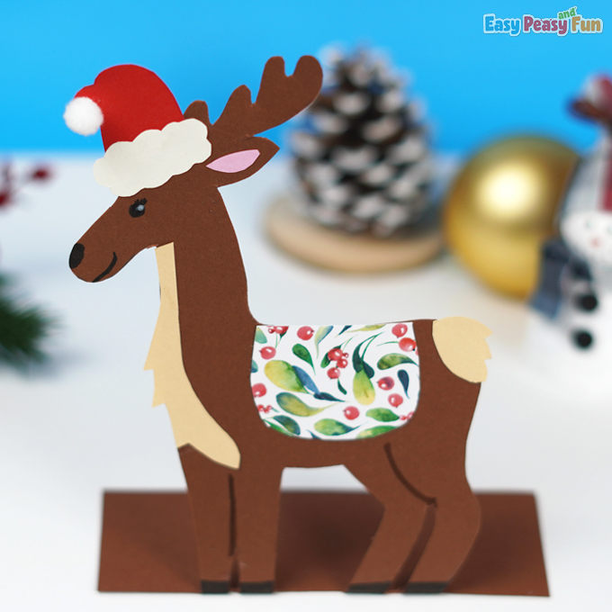 DIY Reindeer Rudolph Paper Craft