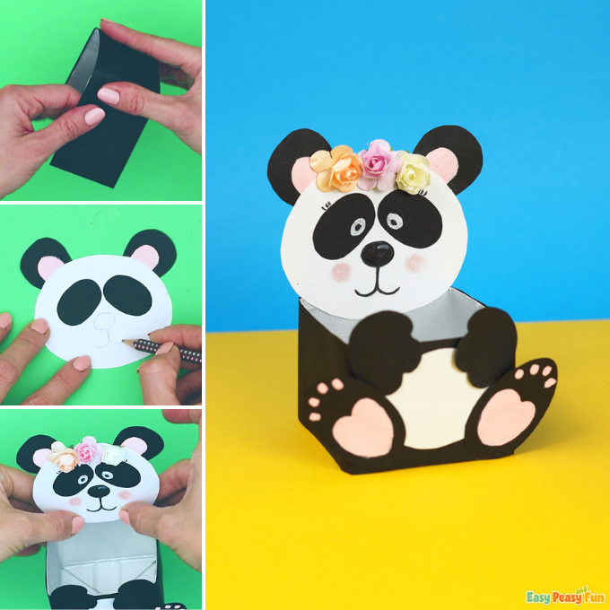 Panda Paper Box Craft Idea