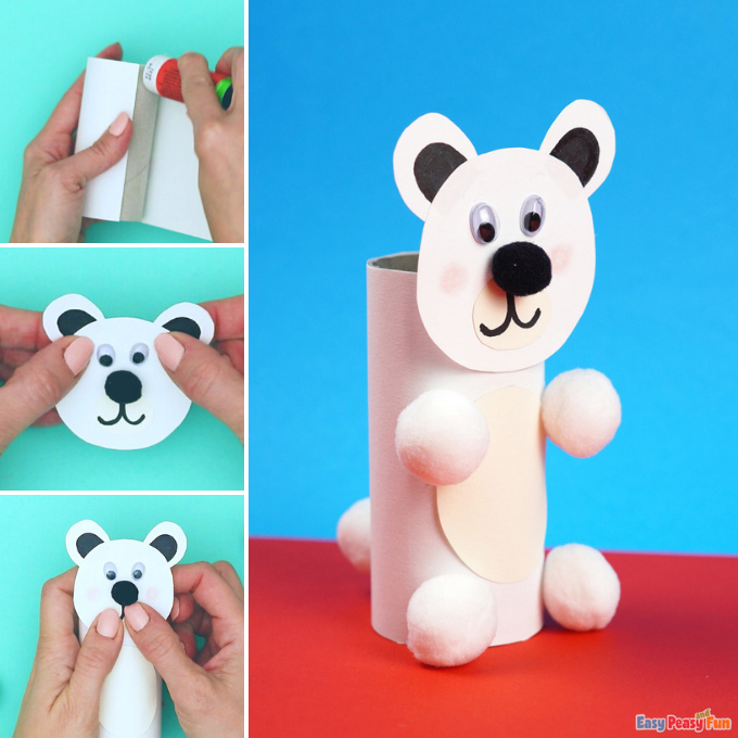 Polar Bear Paper Roll Craft Idea