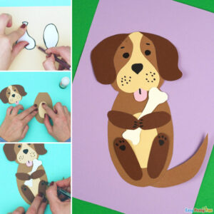 Printable Dog Paper Craft - Easy Peasy and Fun
