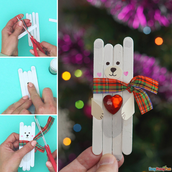 Craft Stick Polar Bear Idea
