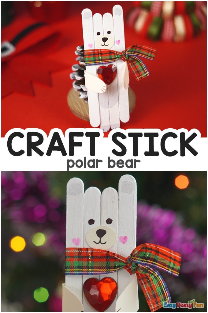 Craft Stick Polar Bear