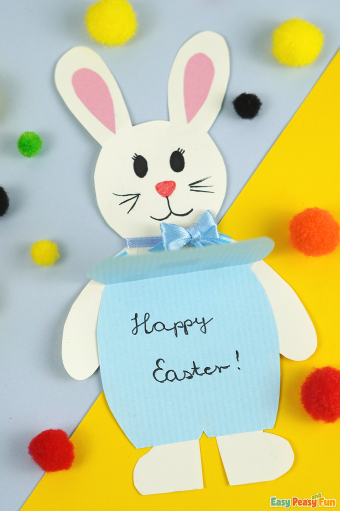 DIY Easter Bunny Paper Card Craft