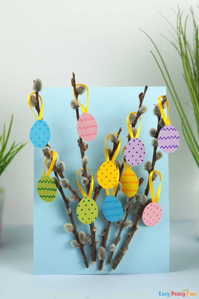 DIY Paper Easter Egg Ornaments Craft