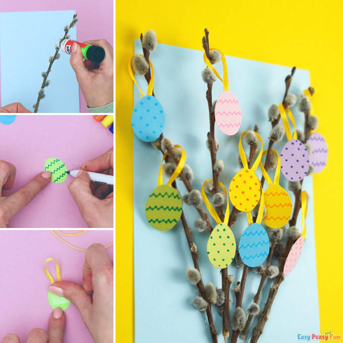 Paper Easter Egg Ornaments Idea