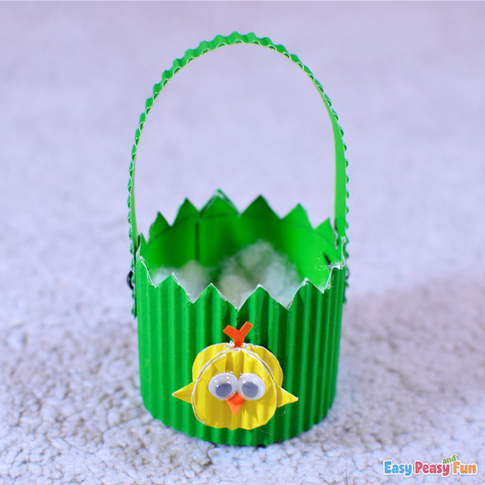 Paper Egg Basket Easter Craft
