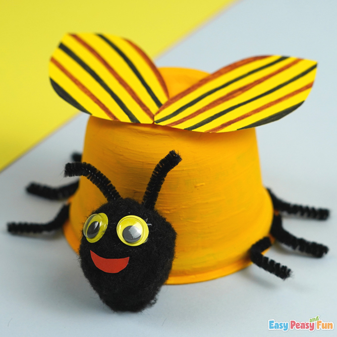 Clay Pot Bee Bow Craft