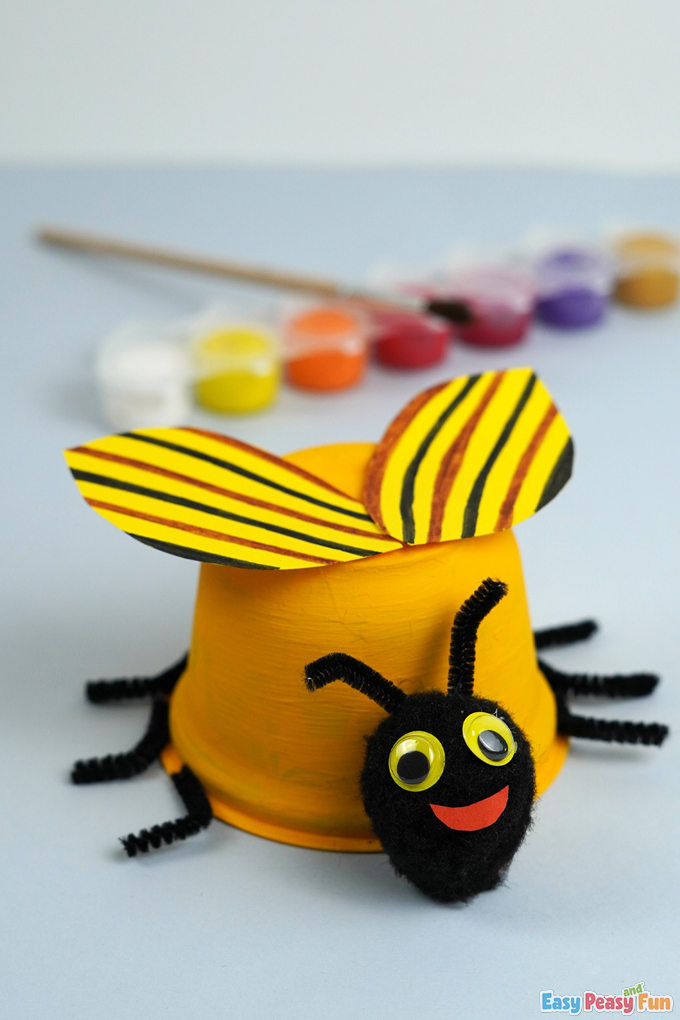 DIY Clay Pot Bee Craft