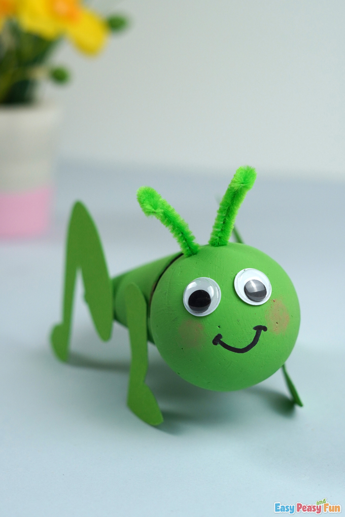 DIY Grasshopper Craft for Kids