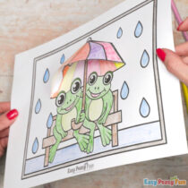 Frog Coloring 3D Craft