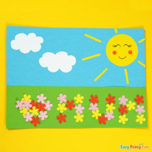 DIY Paper Flower Field Craft