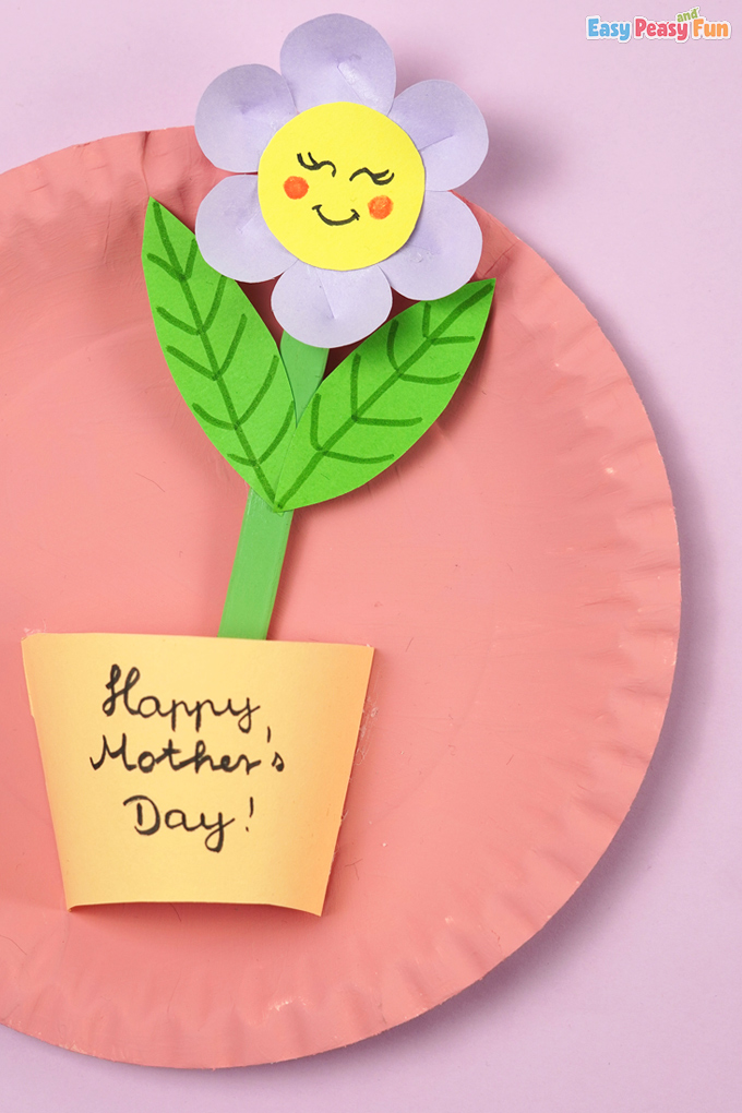 Flower Mothers Day Paper Plate Craft