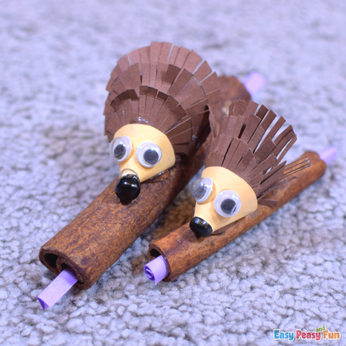 Paper Hedgehog Fall Craft