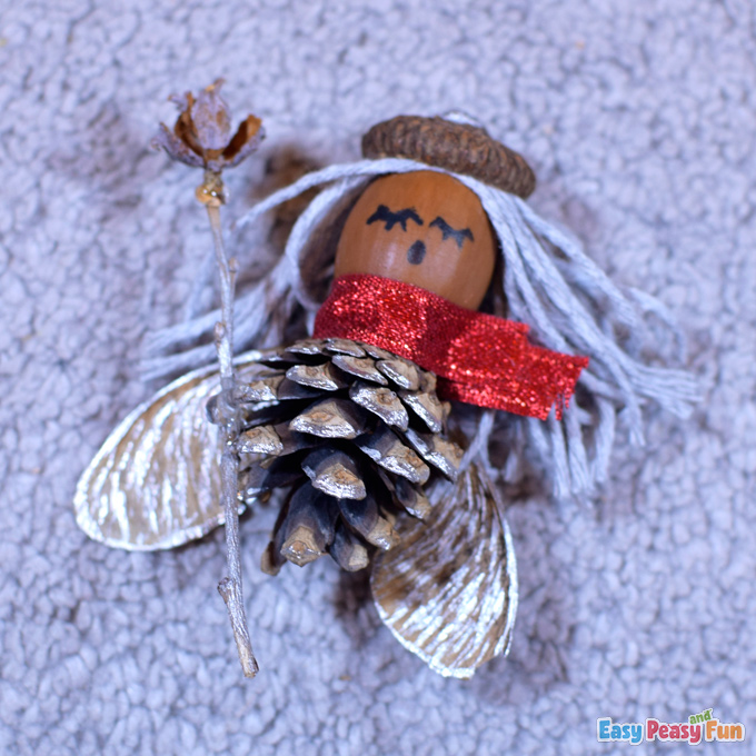 DIY Pinecone Fairy Craft