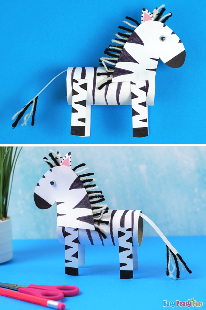 DIY Paper Roll Zebra