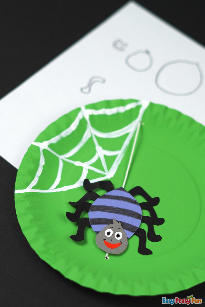 DIY Spider Paper Plate Halloween Craft