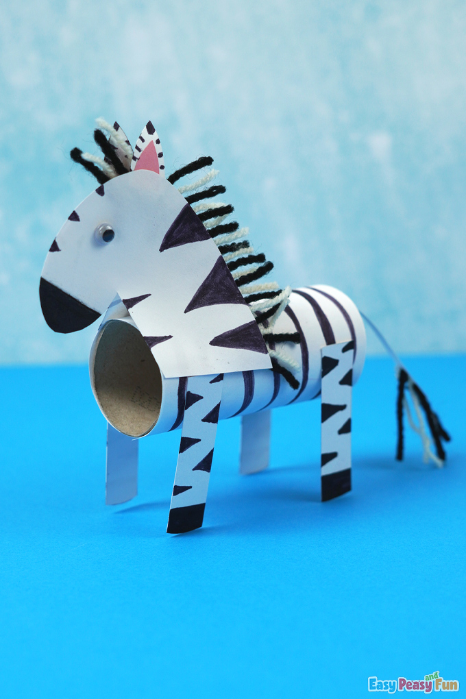 DIY Zebra Paper Roll Craft