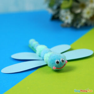 Dragonfly Made With Pom-Poms