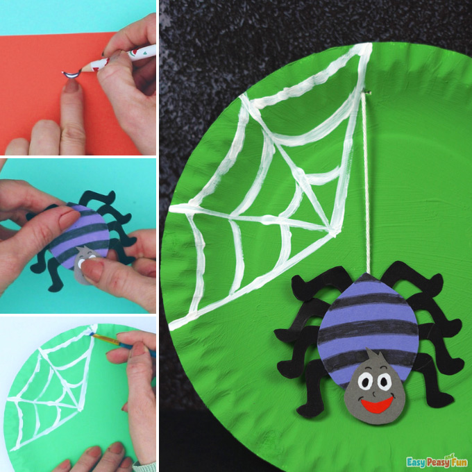 Spider Paper Plate Craft Idea